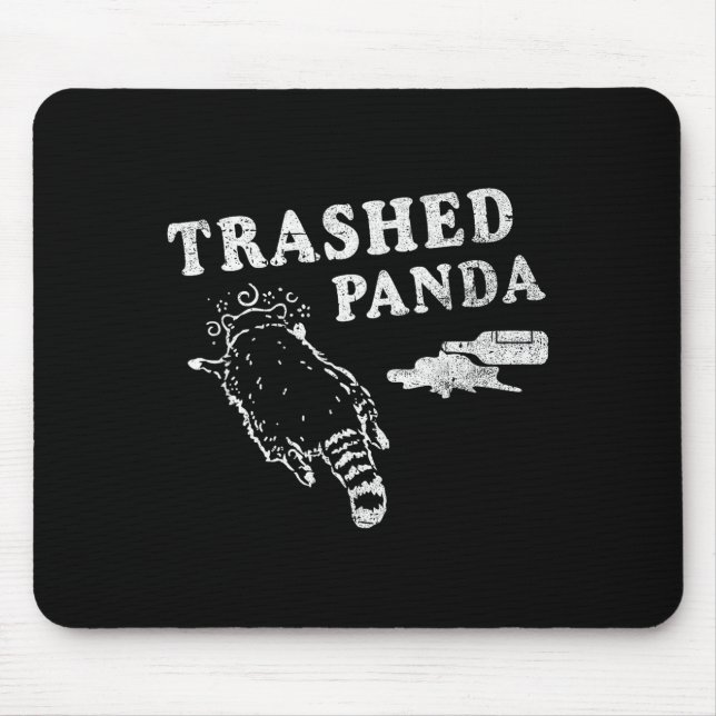 Funny Raccoon,trashed Panda For Him Men, Women  Mouse Pad (Front)