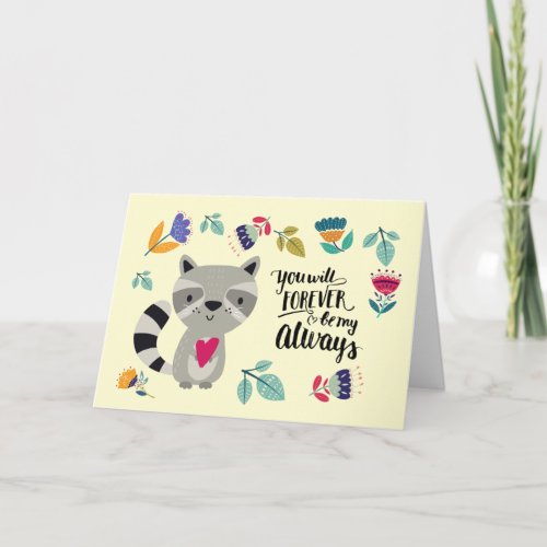 Funny Raccoon Valentines Day Valentines Day Holiday Card