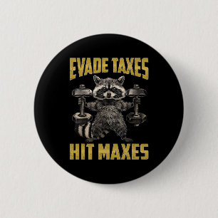 Funny Raccoon Weight Lifting Gym Evade Taxes Hit M Button