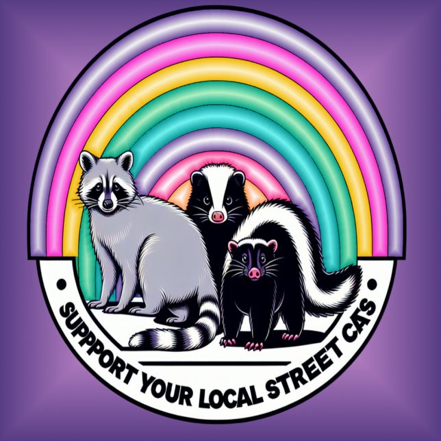 Funny Raccoons Support Your Local Street Rats T-Shirt (Creator Uploaded)