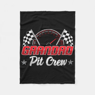 Funny Race Car Birthday Party Racing Family Granda Fleece Blanket