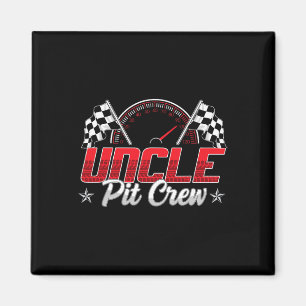 Funny Race Car Birthday Party Racing Family Uncle  Magnet