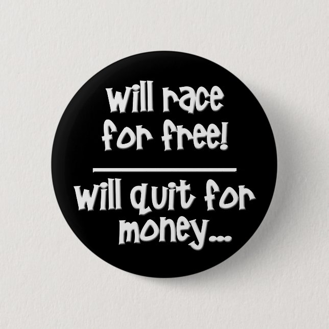 Funny Race Pinback Button (Front)