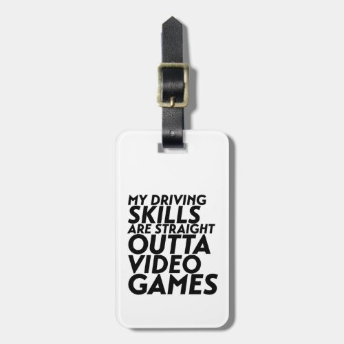 Funny Racing Car Video Games for Nerd Geek Gamer Luggage Tag