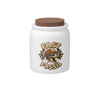 Funny Racing Dinosaur Skull Candy Jar