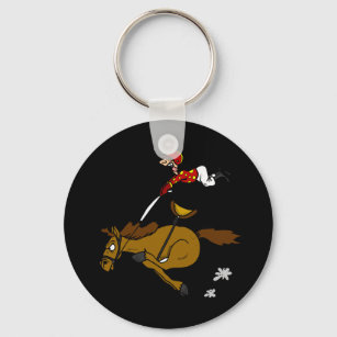 Funny racing horse cartoon keychain