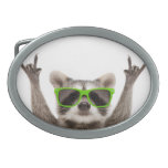 Funny racoon belt buckle