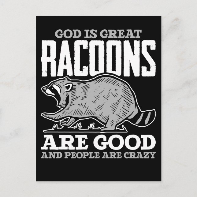 Funny Racoon Humor Trash Panda Postcard (Front)