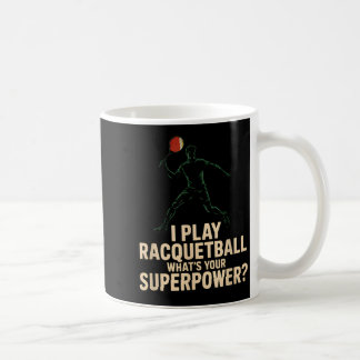 Funny racquetball superpower retro poster saying F Coffee Mug