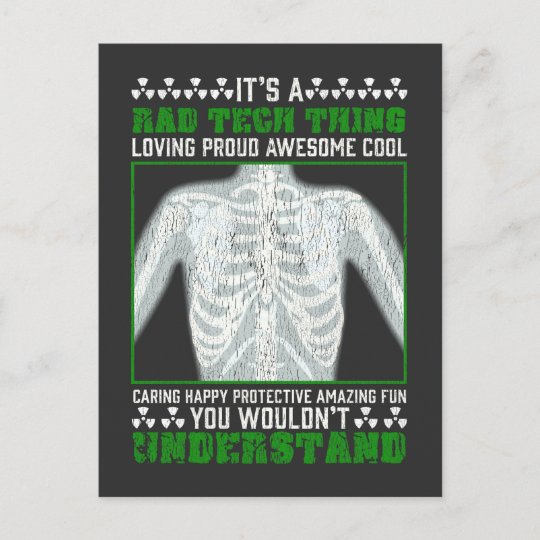 Funny Rad Tech Joke X-ray Radiologic Humor Postcard | Zazzle.com