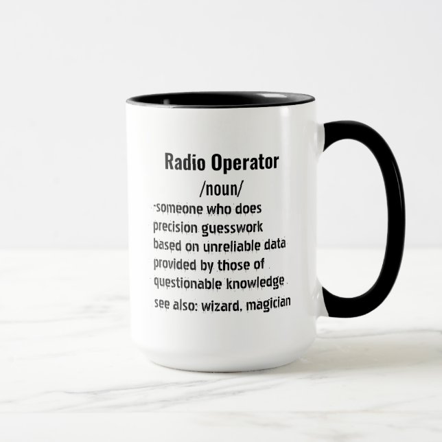 Funny Radio Operator Definition gifts  Mug (Right)