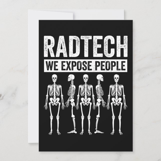 Funny Radiologist Joke Radiology Humor Rad Tech Invitation (Front)