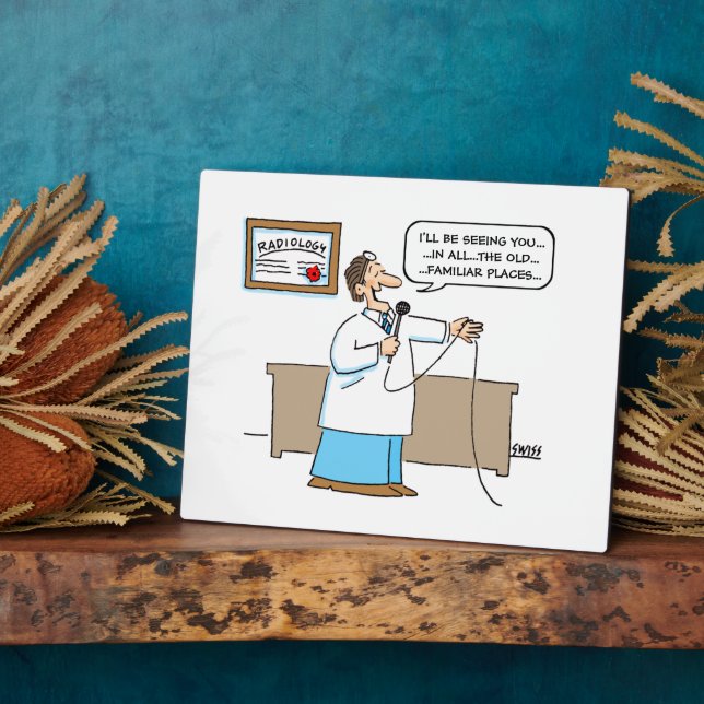 Funny Radiologist Karaoke Cartoon Radiology Office Plaque (Side)