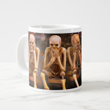 3 Guy Skeleton Funny Hear No Evil See Fridge Magnet Size 2.5" x 3.5" 