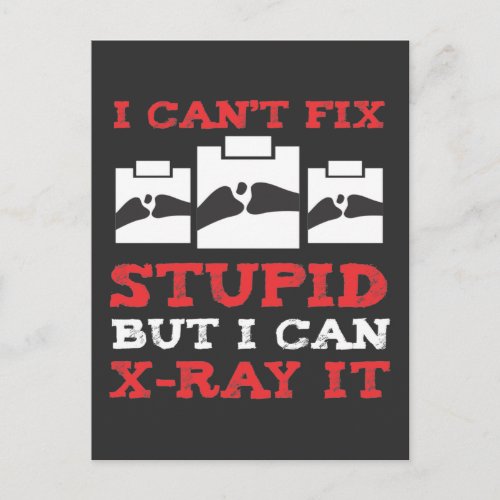 Funny Radiology Xray Bones Rad Tech Radiologist Postcard