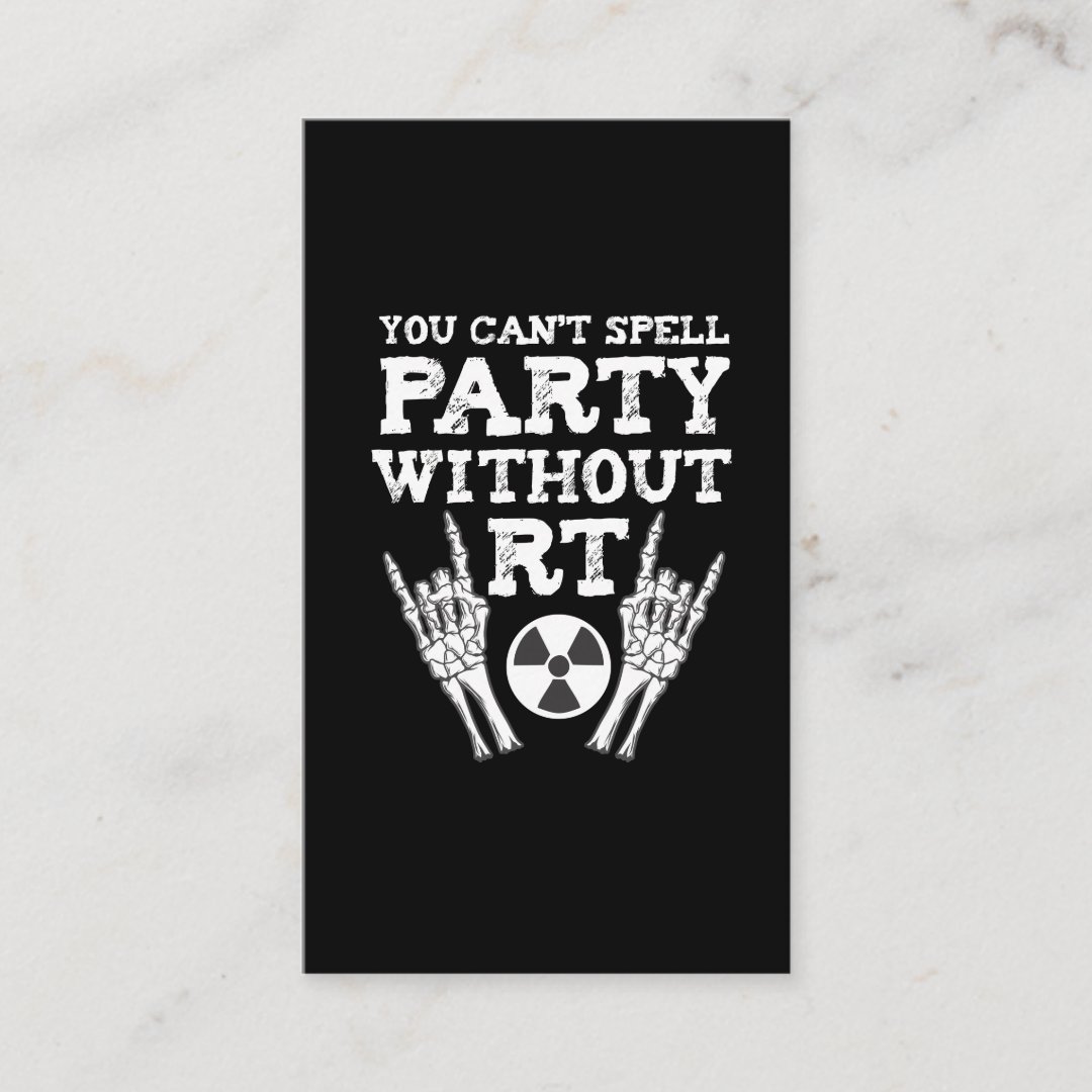 Funny Radiology Xray Party Rad Tech Radiologist Business Card Zazzle