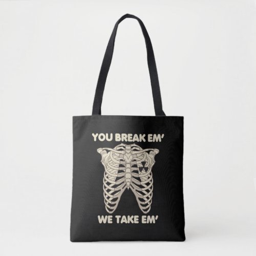 Funny Radiology Xray Skeleton Rad Technologist Tote Bag