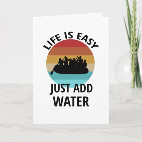 Funny Rafting Gift  Wild Water Rafting Rafter Card