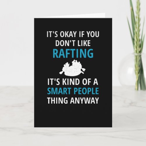 Funny Rafting Gift  Wild Water Rafting Rafter Card
