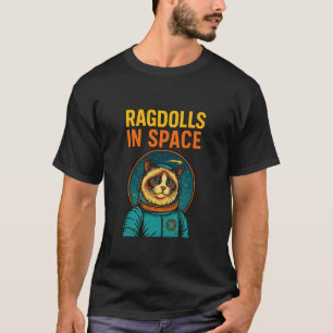 Funny Ragdoll Cat Lover Retro Space Astronaut T-Shirt