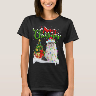 Funny Ragdoll Cat Lover Xmas Lighting Ragdoll Cat  T-Shirt