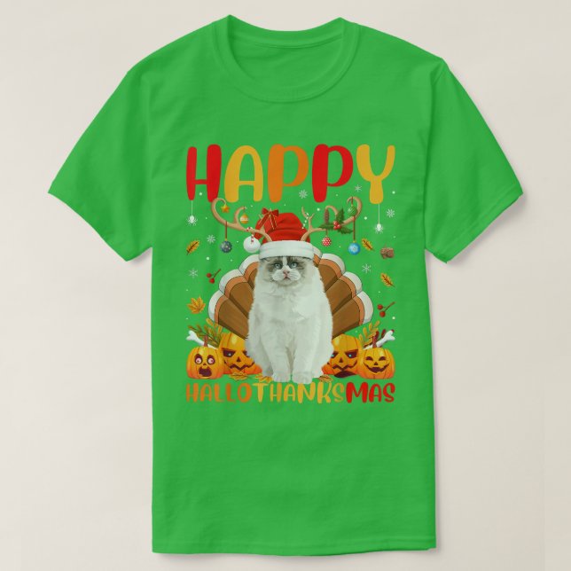 Funny Ragdoll Dog Lover Happy Ragdoll HelloThanksM T-Shirt (Design Front)