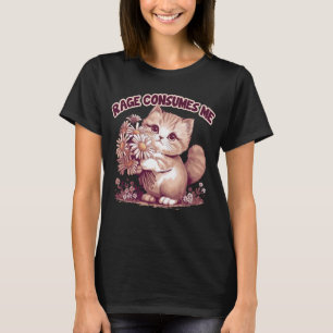 Funny Rage Consumes Me Funny Silly Staring Cat T-Shirt