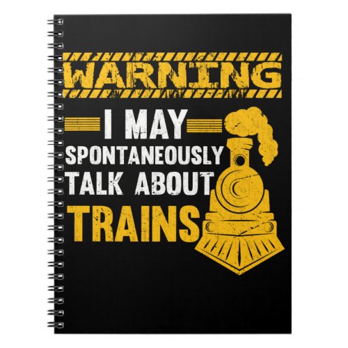 Funny Railfan Quote Trainspotter Train Lover Railr Notebook