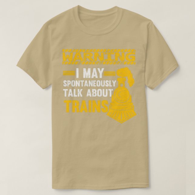 Funny Railfan Quote Trainspotter Train Lover Railr T-Shirt (Design Front)