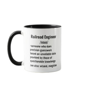 Funny Railroad Engineer Definition gifts  Mug