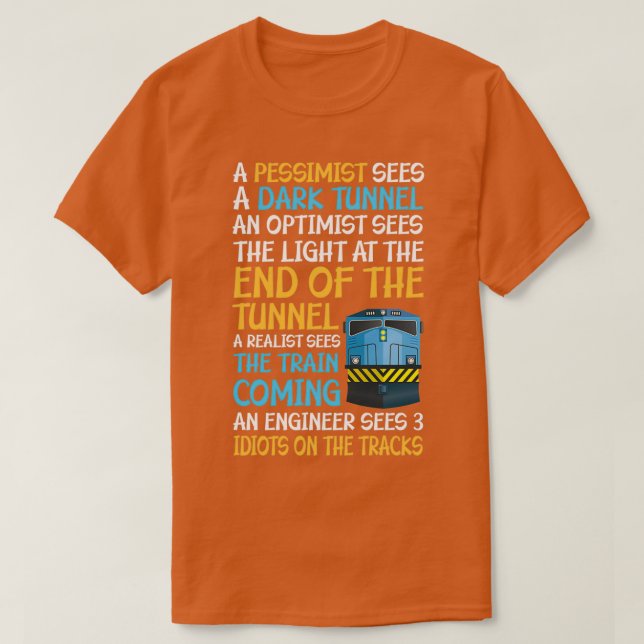Funny Railroad Train Engineer Gift 3 Idiots On The T-Shirt (Design Front)
