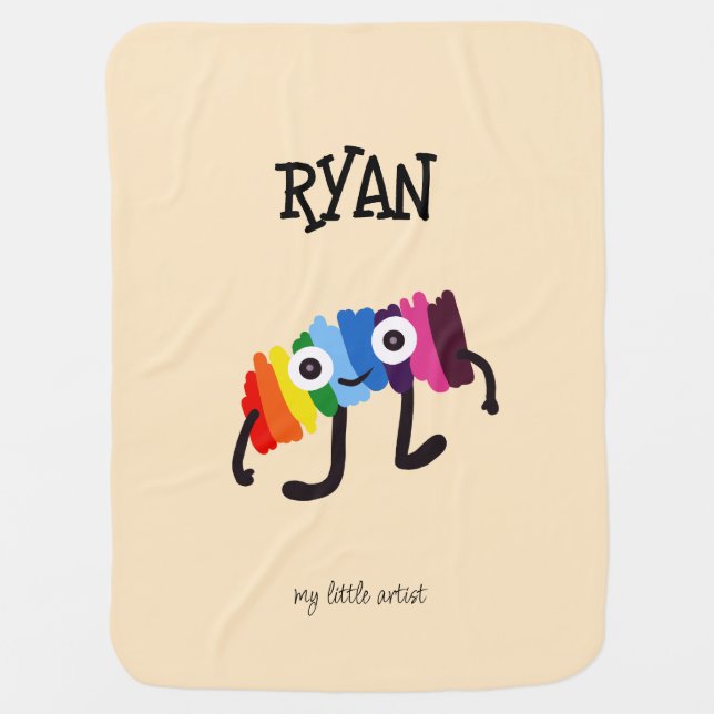 Funny rainbow  baby blanket (Front)