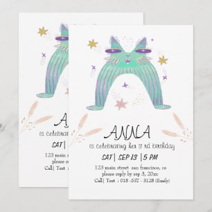 funny rainbow cat holiday card