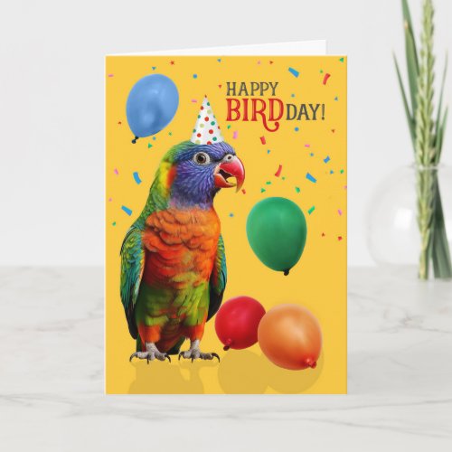Funny Rainbow Lorikeet Parrot Birthday