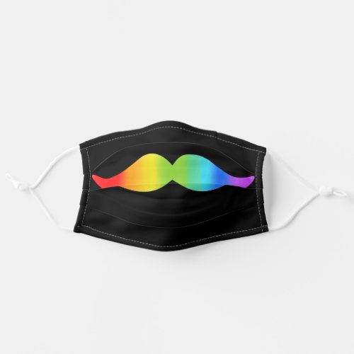 Funny Rainbow Mustache Adult Cloth Face Mask