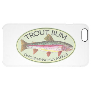 Funny Rainbow Trout Bum Fishing Clear iPhone 6 Plus Case