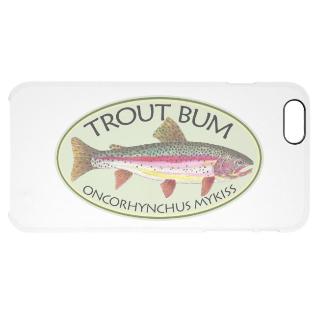 Funny Rainbow Trout Bum Fishing Uncommon iPhone Case (Back Horizontal)