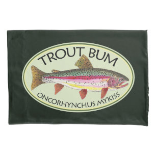Funny Rainbow Trout Bum Pillowcase