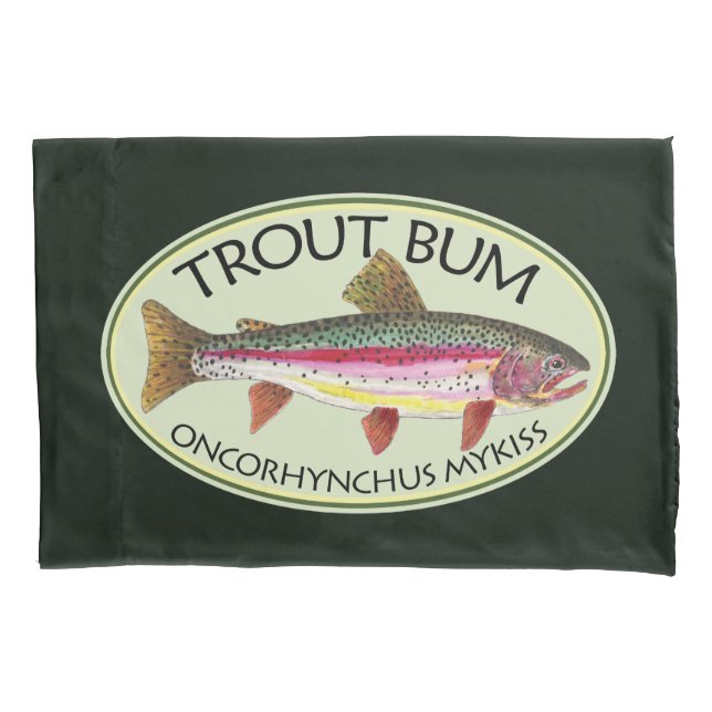 Funny Rainbow Trout Bum Pillowcase (Front)