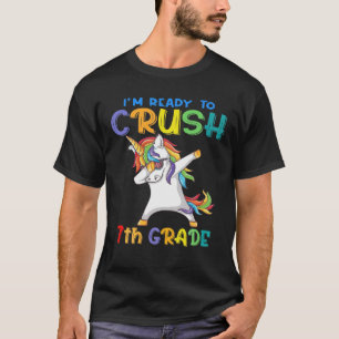Funny Rainbow Unicorn 7Th Grade Colorful Back To S T-Shirt