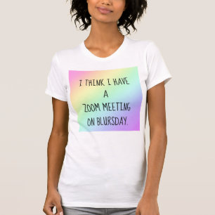 Funny Rainbow Zoom Meeting Humor Women's t-Shirt