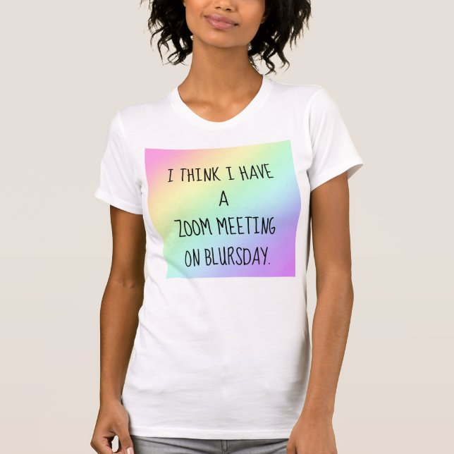 Funny Rainbow Zoom Meeting Humor Women's t-Shirt (Front)
