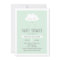 Funny Rainy Cloud Baby Shower Invitation in Mint