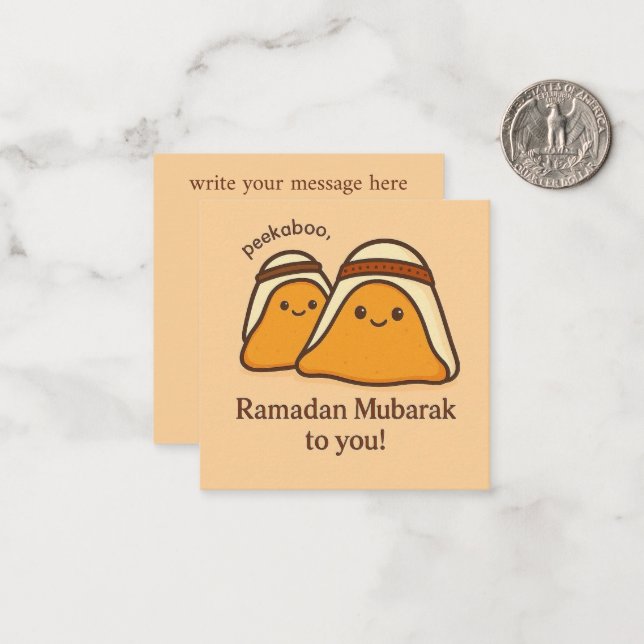 Funny Ramadan Mubarak To You Note Card (Front/Back In Situ)