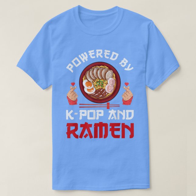Funny Ramen and K-Pop Graphic for Teen Girls  T-Shirt (Design Front)