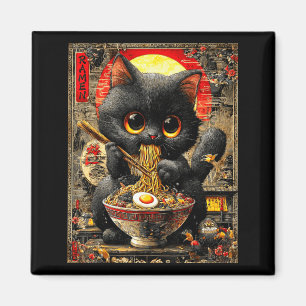 Funny Ramen Cat Noodle Lovers Anime Otaku  Magnet