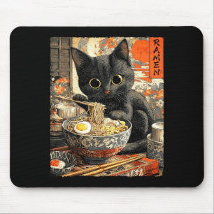 Funny Ramen Cat Noodle Lovers Anime Otaku Mouse Pad