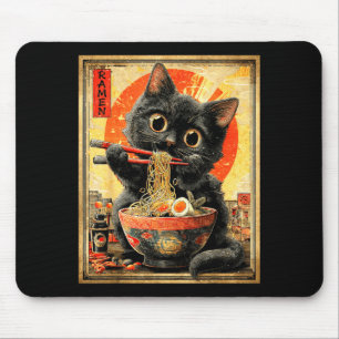 Funny Ramen Cat Noodle Lovers Anime Otaku Mouse Pad
