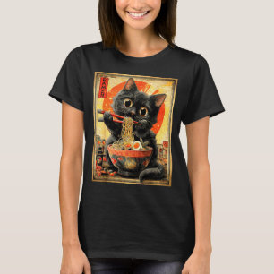 Funny Ramen Cat Noodle Lovers Anime Otaku T-Shirt