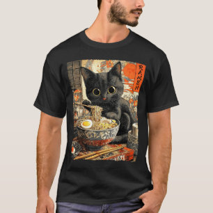 Funny Ramen Cat Noodle Lovers Anime Otaku T-Shirt